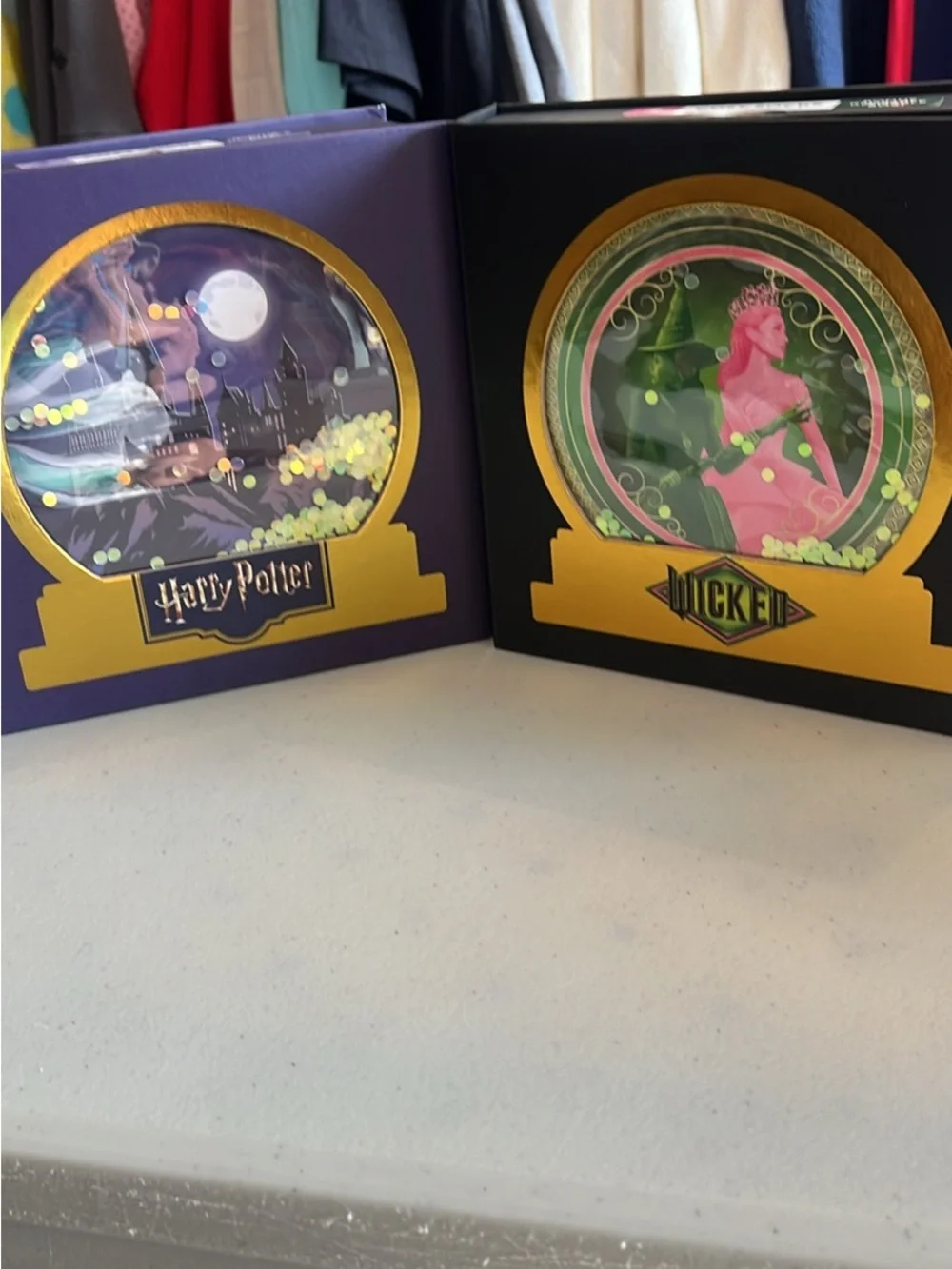 Harry Potter and Wicked Snow Globe Display Set - Purple & Black